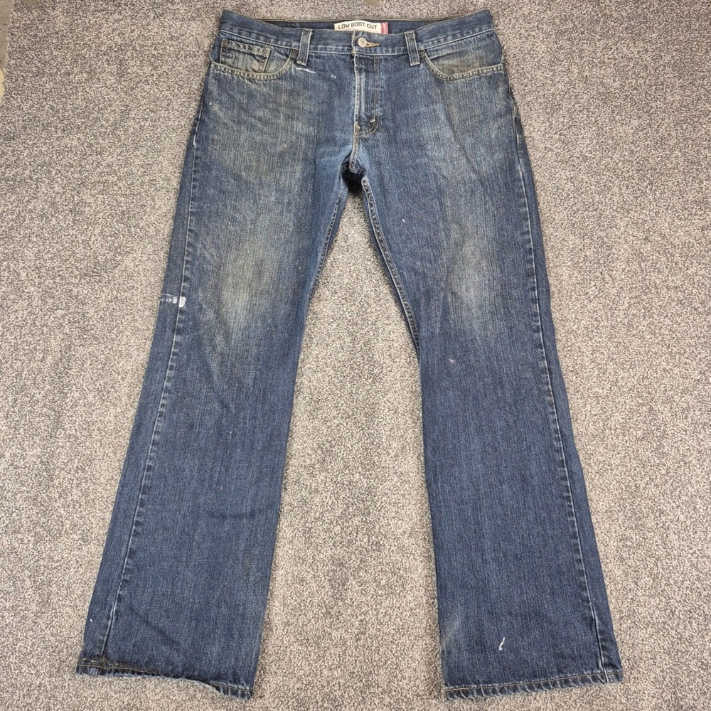 Levi's 527 Low Boot Cut Jeans Mens 34x32 Blue Faded Denim Y2K